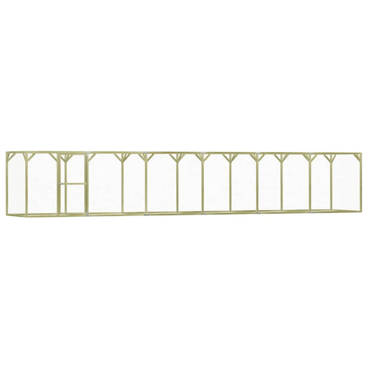 Berkfield Chicken Cage 1.5x9x1.5 m Impregnated Pinewood