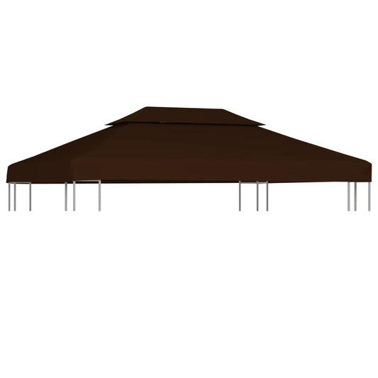 Berkfield 2-Tier Gazebo Top Cover 310 g/må_ 4x3 m Brown