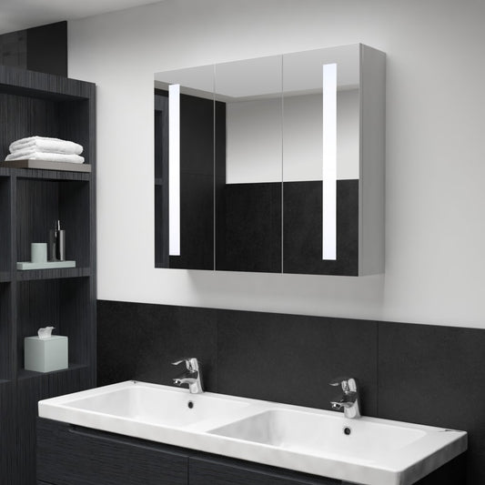 Berkfield LED Bathroom Mirror Cabinet 89x14x62 cm