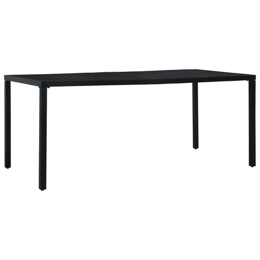 Berkfield Garden Table Black 180x83x72 cm Steel