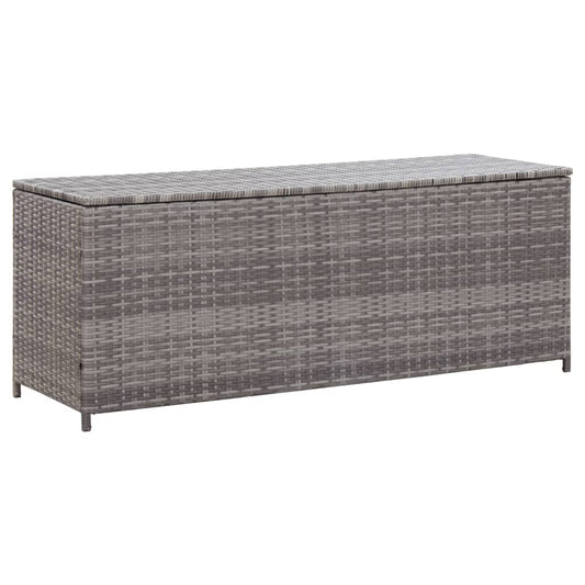 Berkfield Garden Storage Box Grey 150x50x60 cm Poly Rattan