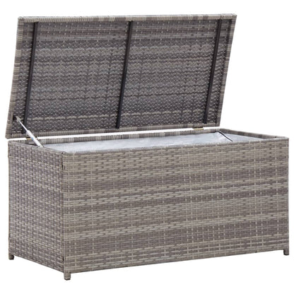 Berkfield Garden Storage Box Poly Rattan 100x50x50 cm Grey