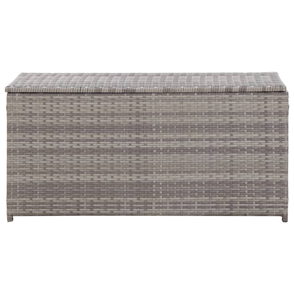 Berkfield Garden Storage Box Poly Rattan 100x50x50 cm Grey