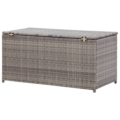 Berkfield Garden Storage Box Poly Rattan 100x50x50 cm Grey