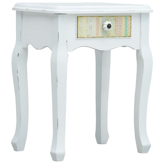 Berkfield Bedside Cabinet White 40x30x50.5 cm Wood