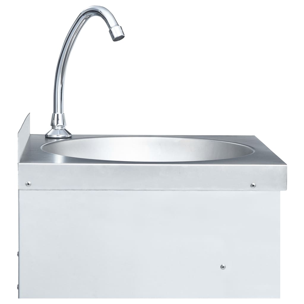 Berkfield Hand Wash Sink with Faucet and Soap Dispenser Stainless Steel