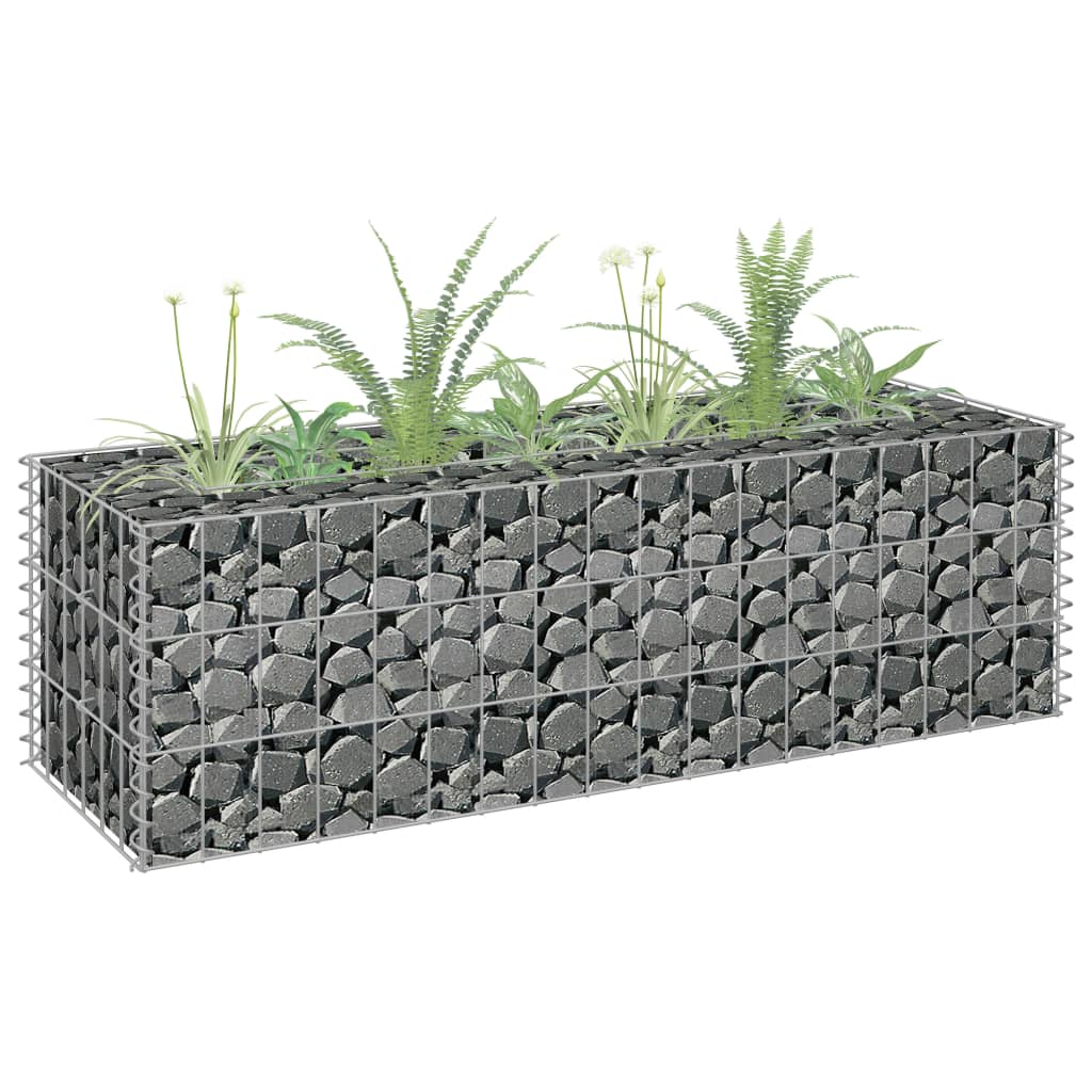 Berkfield Gabion Raised Bed Galvanised Steel 90x30x30 cm
