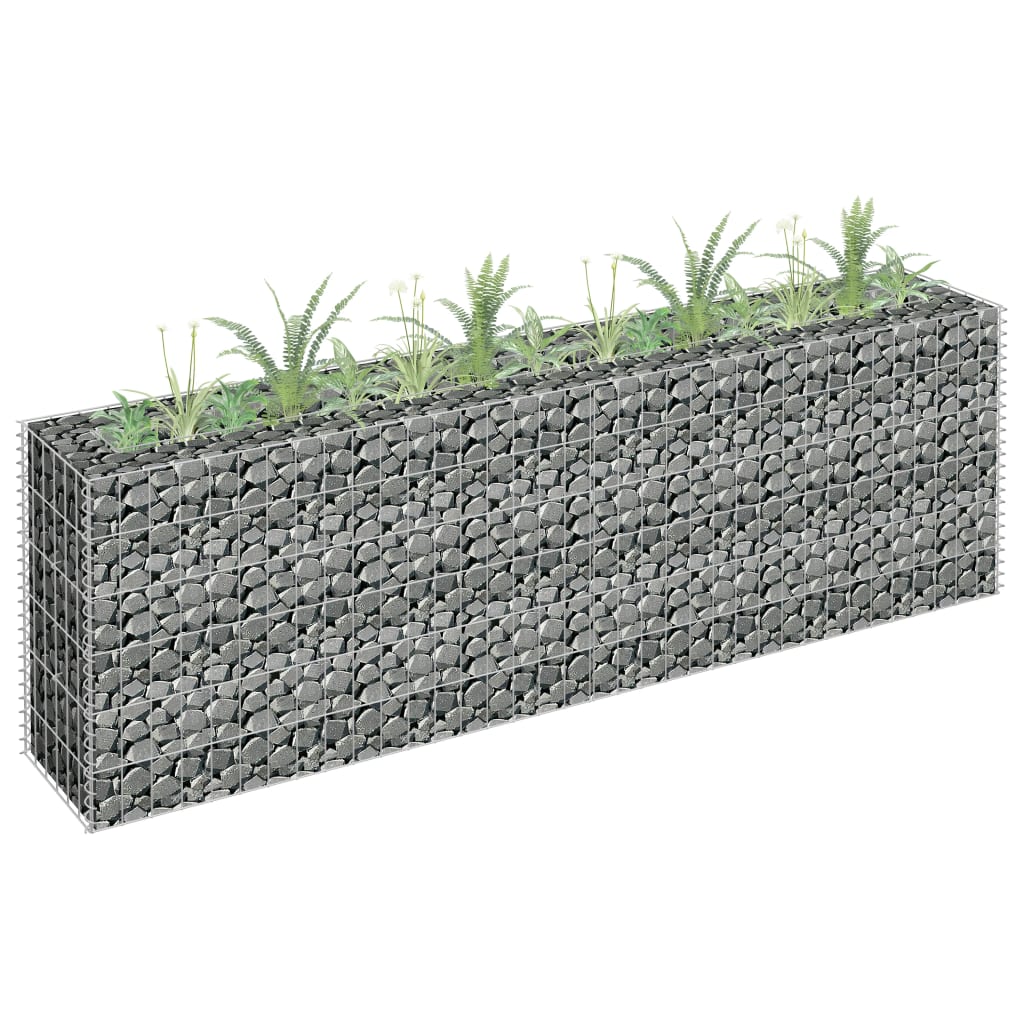 Berkfield Gabion Raised Bed Galvanised Steel 180x30x60 cm
