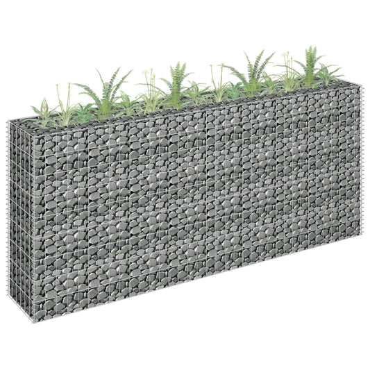 Berkfield Gabion Raised Bed Galvanised Steel 180x30x90 cm
