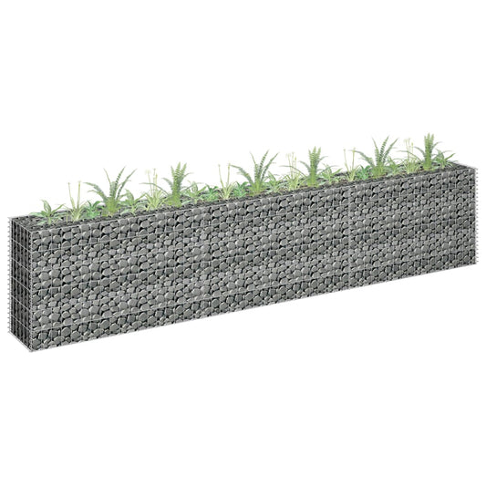 Berkfield Gabion Raised Bed Galvanised Steel 270x30x60 cm