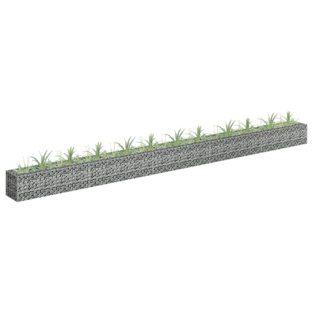 Berkfield Gabion Raised Bed Galvanised Steel 450x30x30 cm