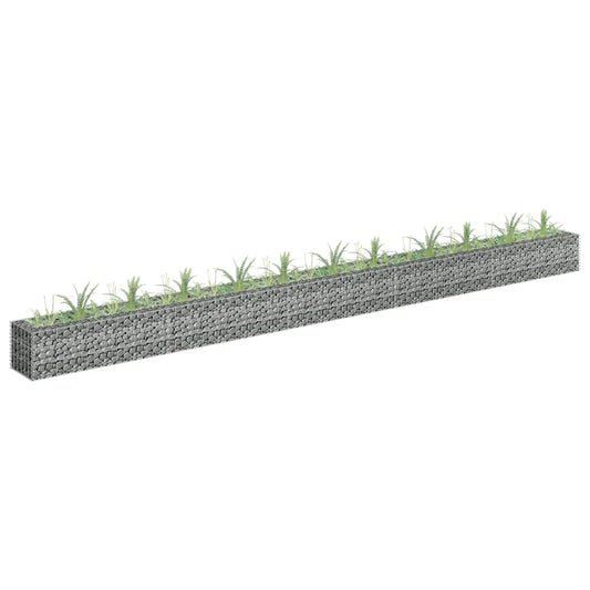 Berkfield Gabion Raised Bed Galvanised Steel 450x30x30 cm