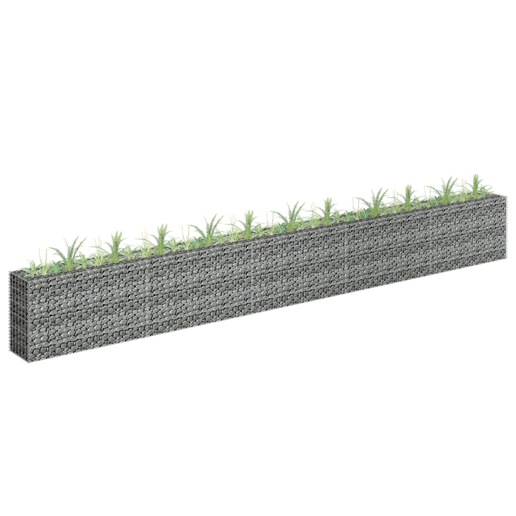 Berkfield Gabion Raised Bed Galvanised Steel 450x30x60 cm
