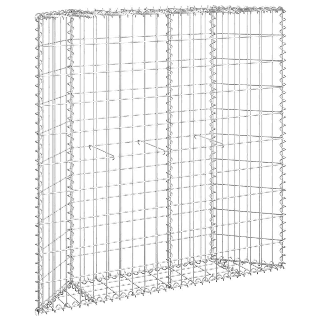 Berkfield Trapezium Gabion Raised Bed Galvanised Steel 100x20x100 cm