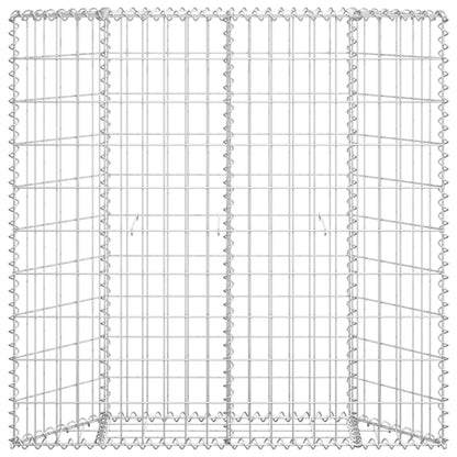Berkfield Trapezium Gabion Raised Bed Galvanised Steel 100x20x100 cm