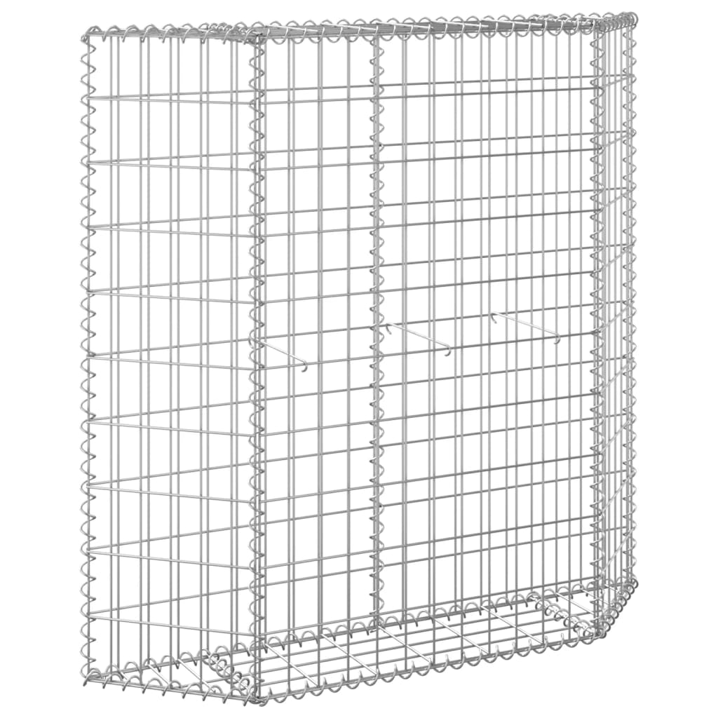 Berkfield Trapezium Gabion Raised Bed Galvanised Steel 100x20x100 cm