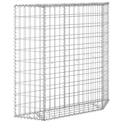 Berkfield Trapezium Gabion Raised Bed Galvanised Steel 100x20x100 cm
