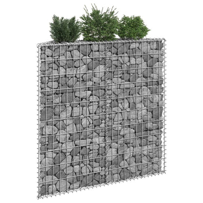 Berkfield Trapezium Gabion Raised Bed Galvanised Steel 100x20x100 cm