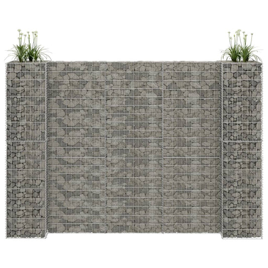 Berkfield H-Shaped Gabion Planter Steel Wire 260x40x180 cm