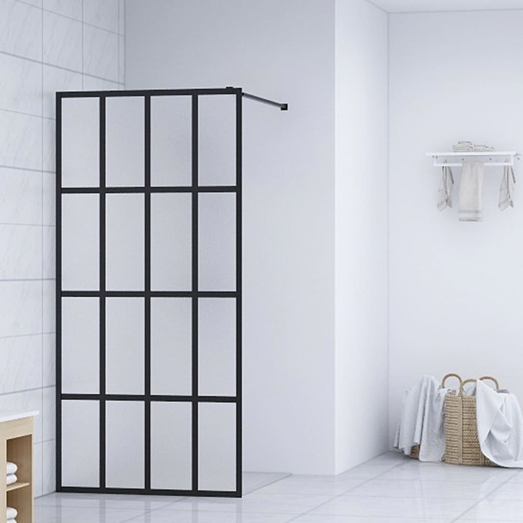 Berkfield Walk-in Shower Screen Frosted Tempered Glass 80x195 cm