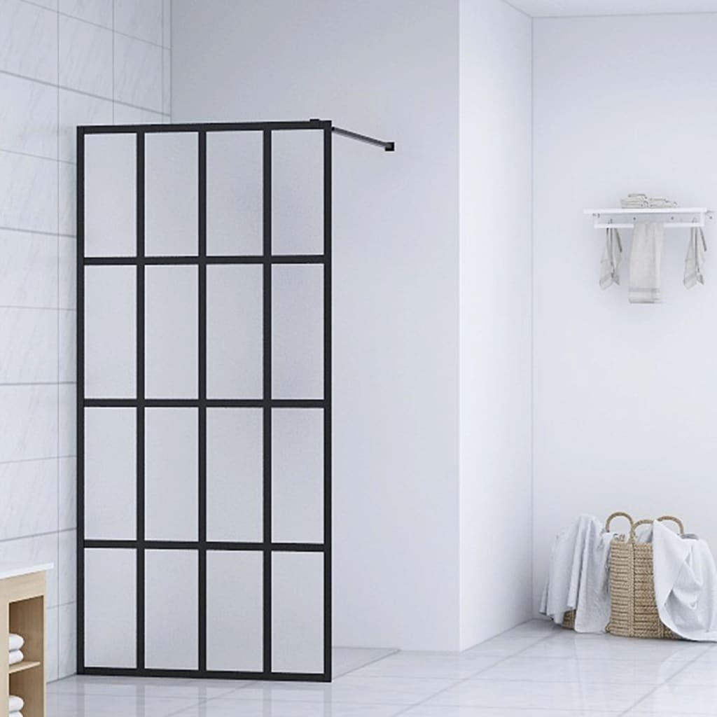 Berkfield Walk-in Shower Screen Frosted Tempered Glass 118x190 cm