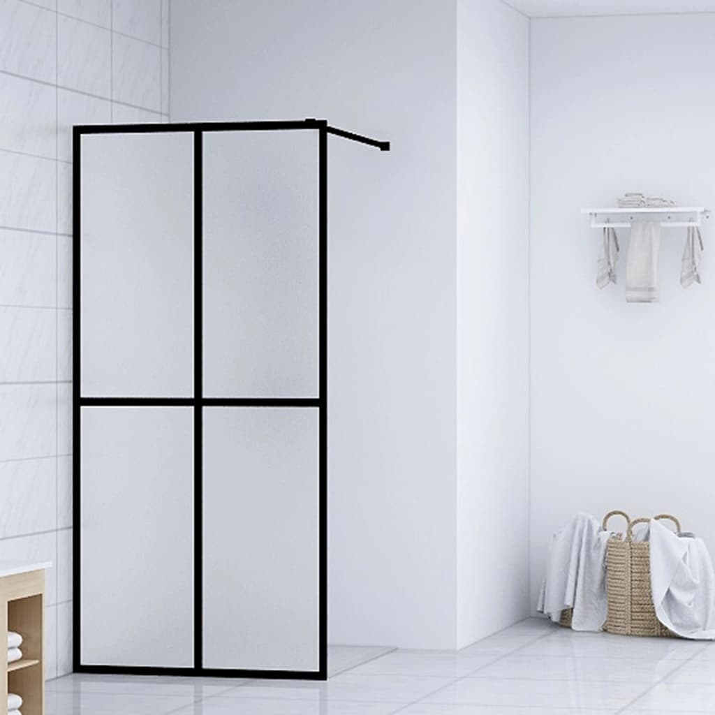 Berkfield Walk-in Shower Screen Frosted Tempered Glass 140x195 cm