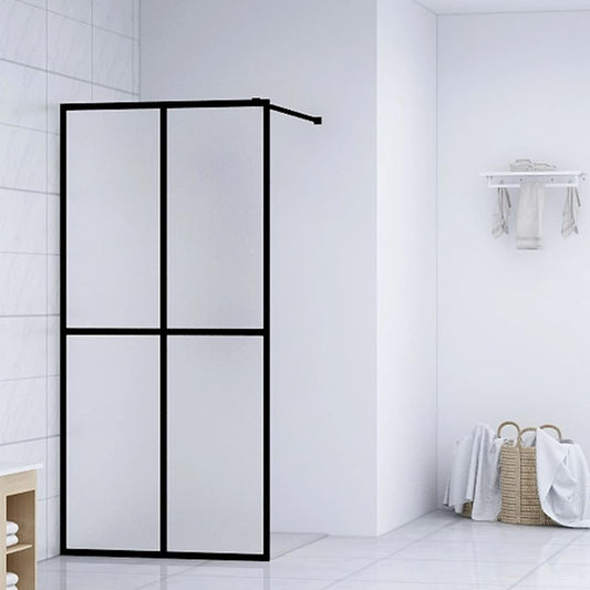 Berkfield Walk-in Shower Screen Frosted Tempered Glass 140x195 cm