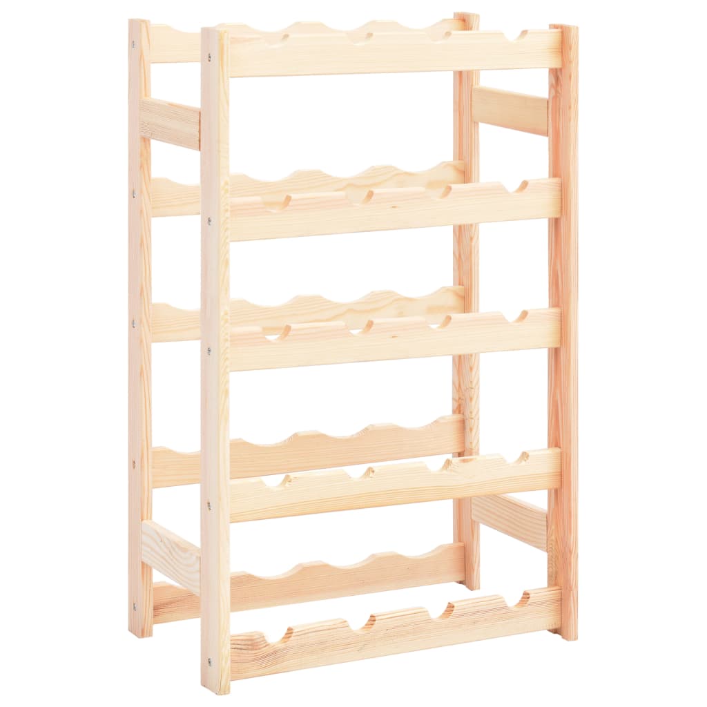 Berkfield Wine Rack for 20 Bottles Pinewood