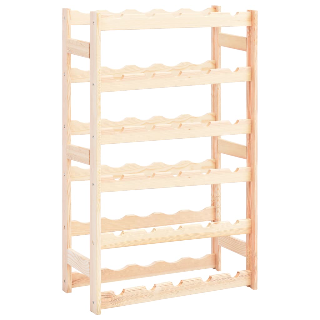 Berkfield Wine Rack for 30 Bottles Pinewood