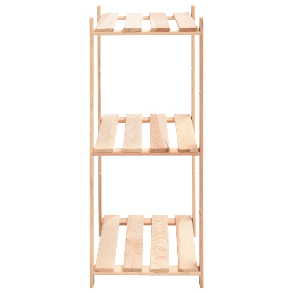 Berkfield 3-Tier Storage Rack 60x38x90 cm Solid Pinewood 150 kg
