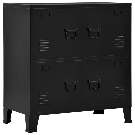 Berkfield Industrial Storage Chest Black 75x40x80 cm Steel