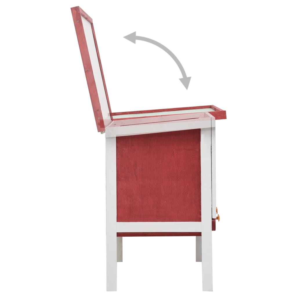 Berkfield Outdoor Rabbit Hutch 1 Layer Red Wood