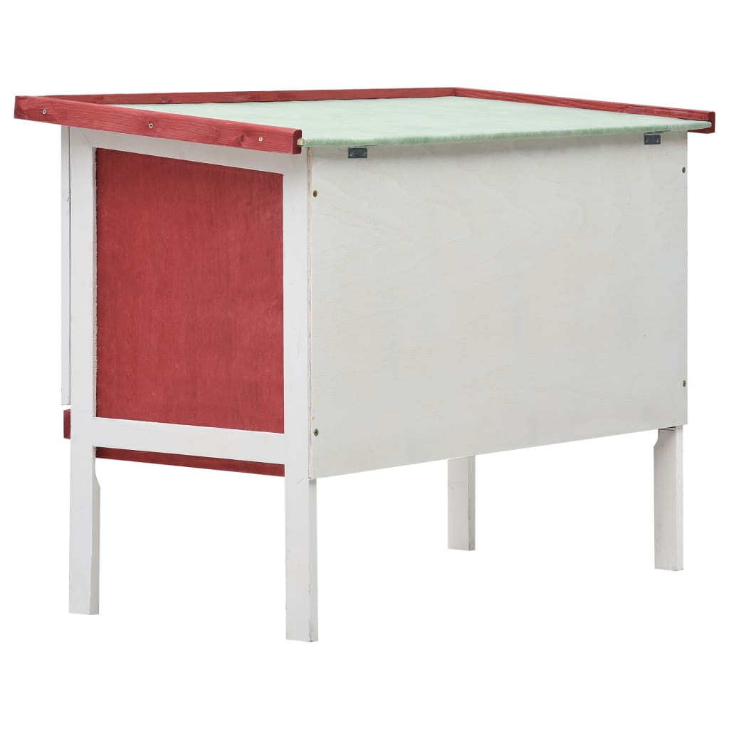 Berkfield Outdoor Rabbit Hutch 1 Layer Red Wood
