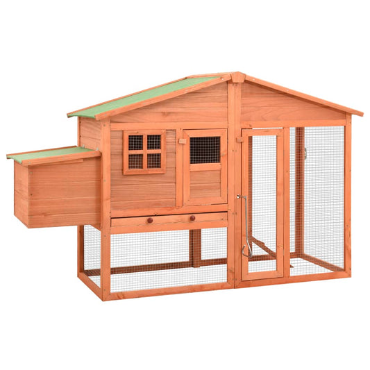 Berkfield Chicken Coop with Nest Box Solid Fir Wood