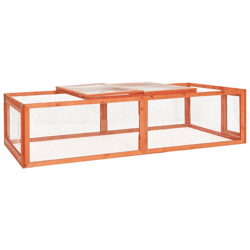 Berkfield Rabbit Hutch 183x90x46.5 cm Solid Firwood