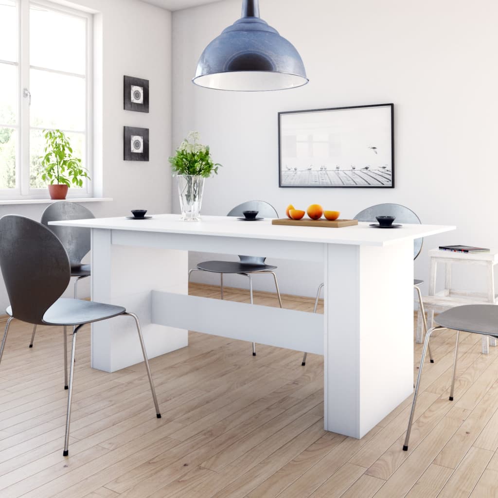 Berkfield Dining Table White 180x90x76 cm Engineered Wood