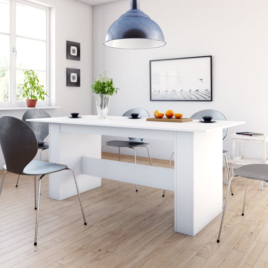 Berkfield Dining Table White 180x90x76 cm Engineered Wood