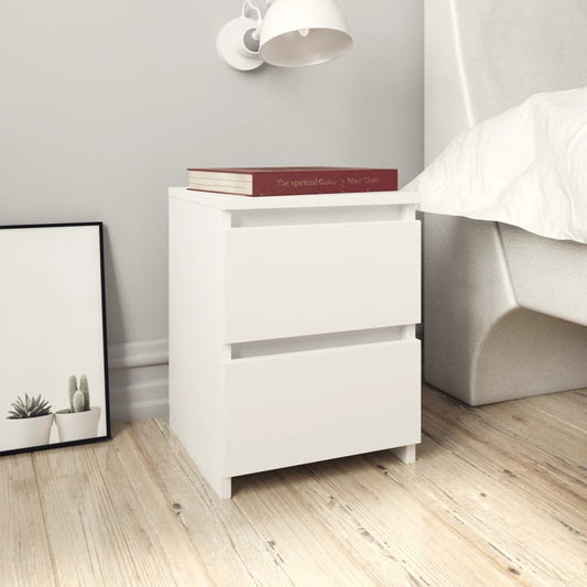 Berkfield Bedside Cabinet White 30x30x40 cm Engineered Wood