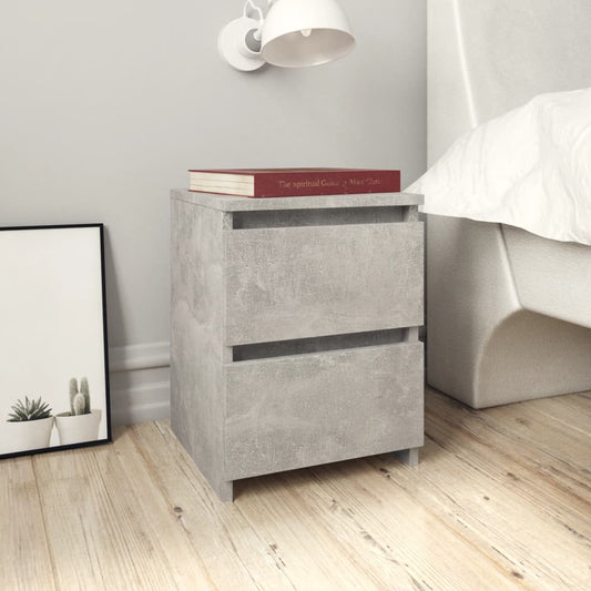 Berkfield Bedside Cabinets 2 pcs Concrete Grey 30x30x40 cm Engineered Wood