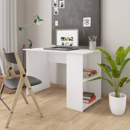 Berkfield Desk White 110x60x73 cm Engineered Wood
