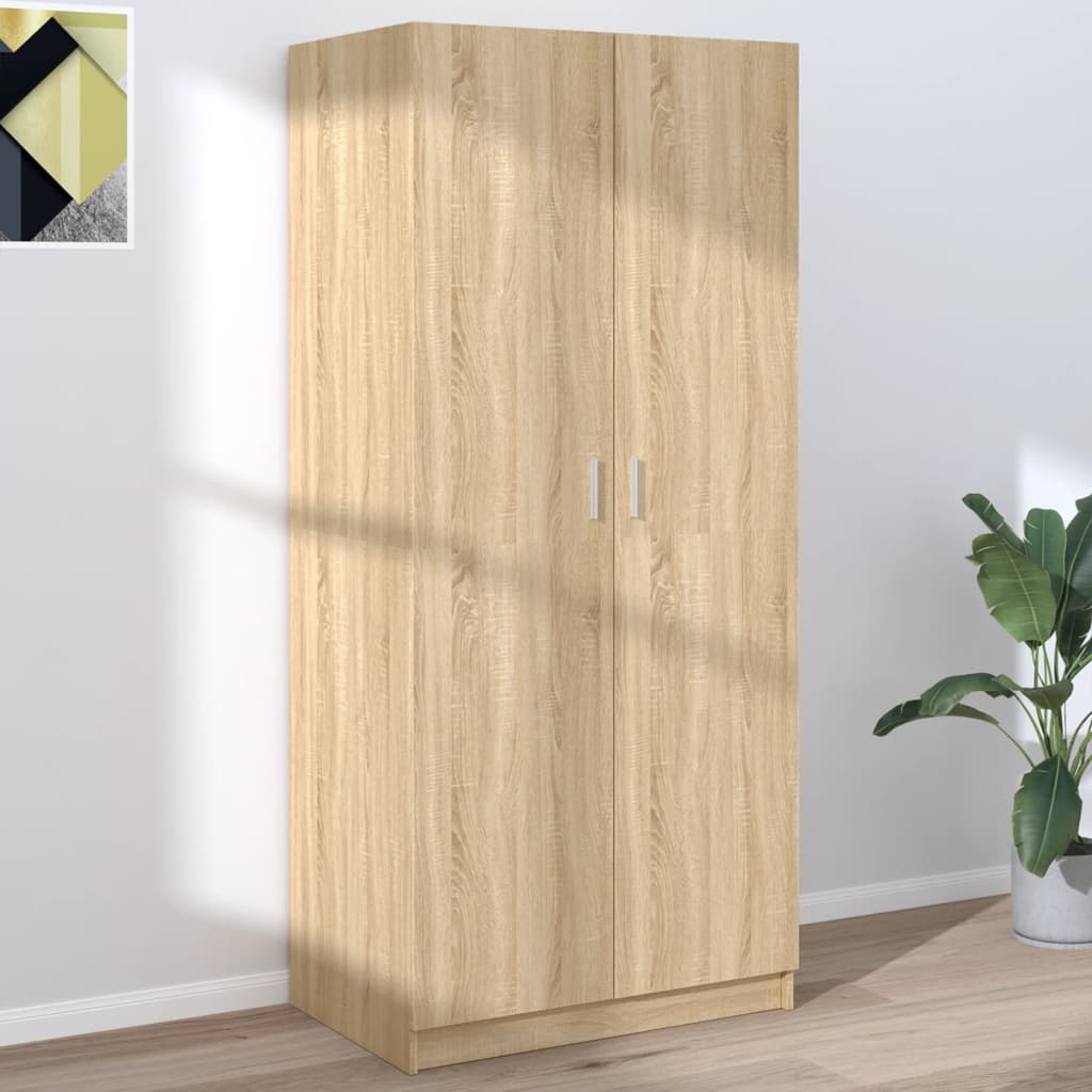 Berkfield Wardrobe Sonoma Oak 80x52x180 cm Engineered Wood
