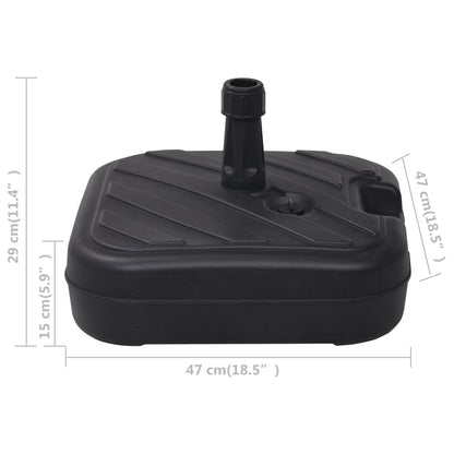 Berkfield Umbrella Base Sand/Water Filled 24 L Black
