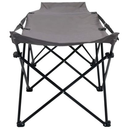 Berkfield Folding Sun Lounger Grey Steel