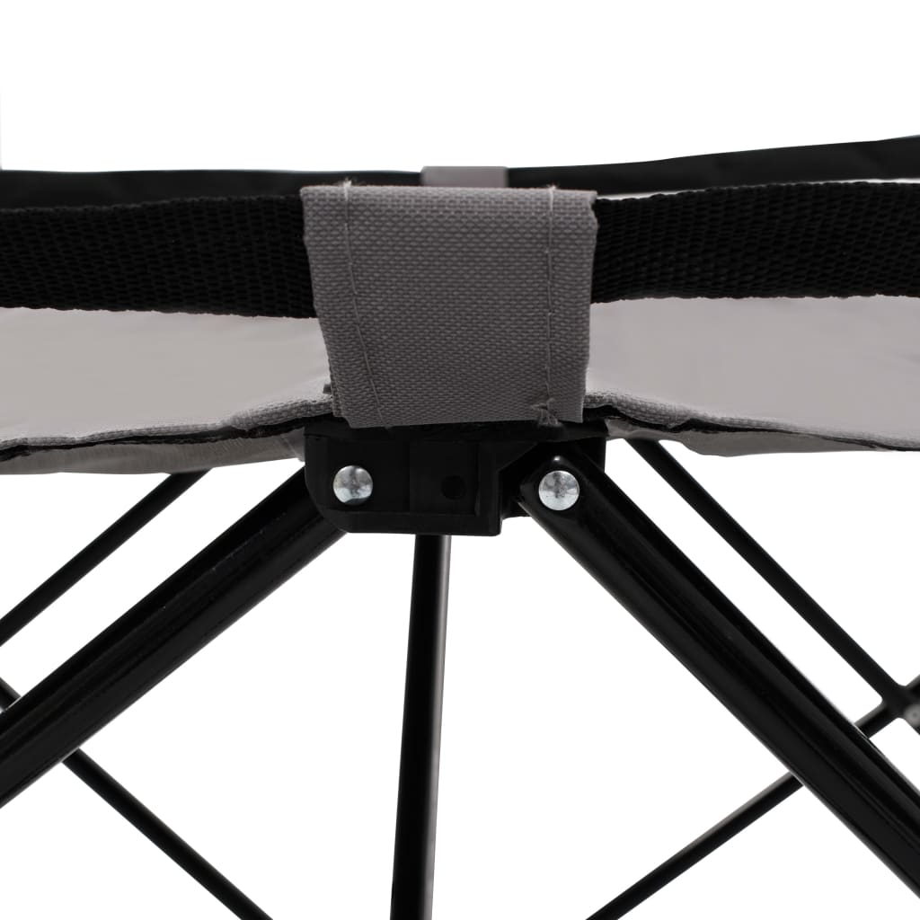 Berkfield Folding Sun Lounger Grey Steel