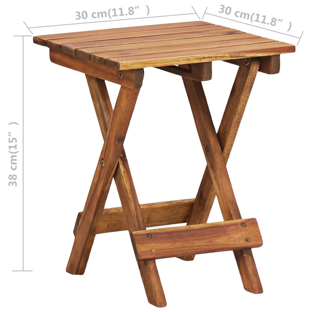 Berkfield Plant Stand 30x30x38 cm Solid Acacia Wood