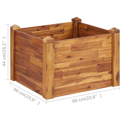Berkfield Garden Raised Bed 60x60x44 cm Solid Acacia Wood