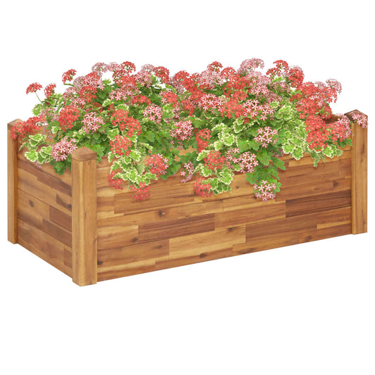 Berkfield Garden Raised Bed 110x60x44 cm Solid Acacia Wood