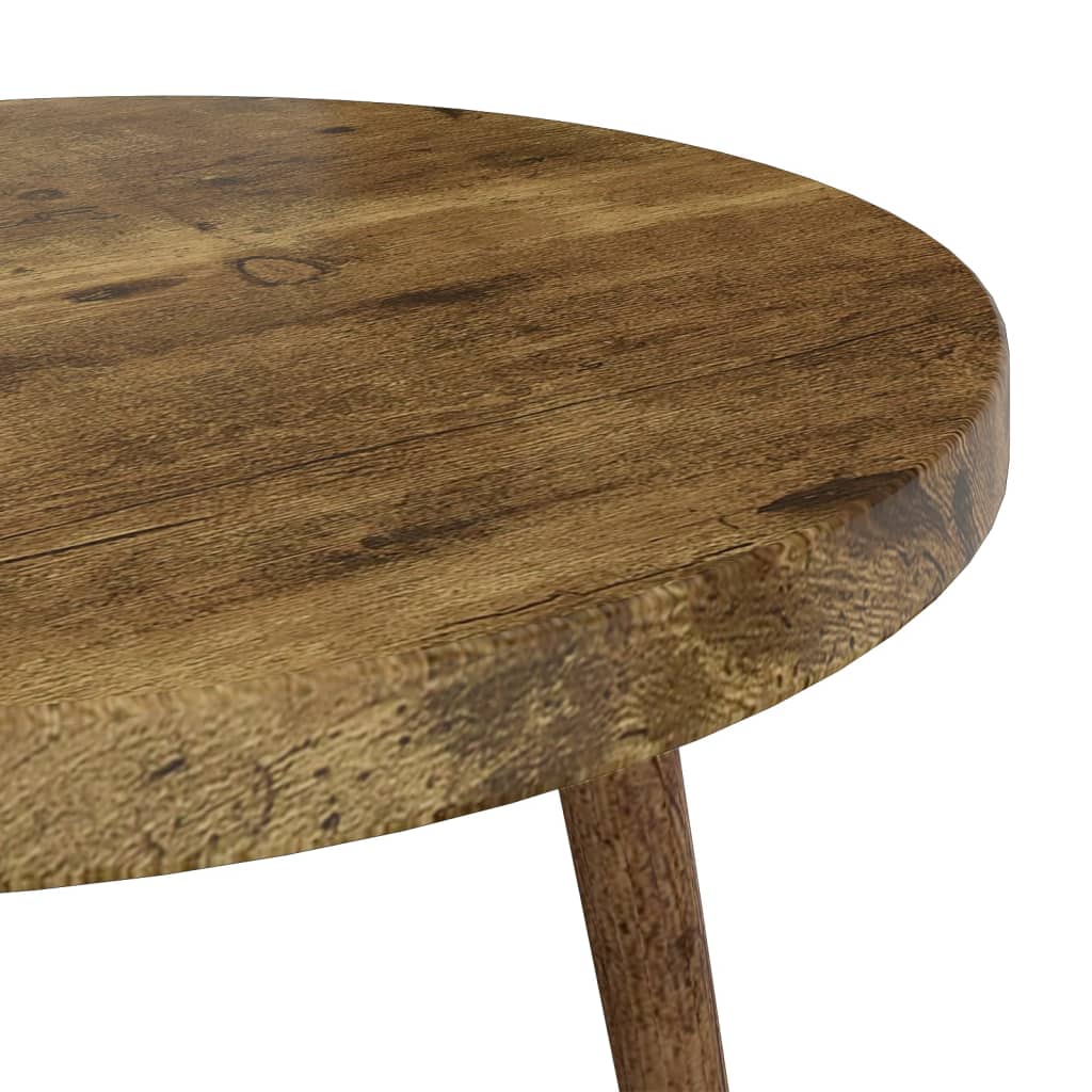 Berkfield 3 Piece Side Table Set Dark Brown MDF and Iron