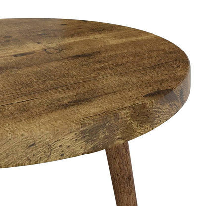 Berkfield 3 Piece Side Table Set Dark Brown MDF and Iron