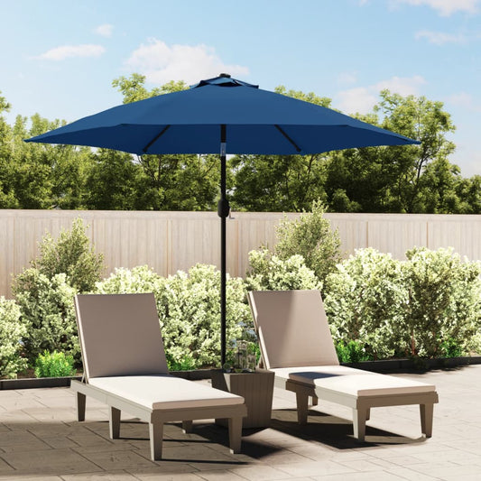 Berkfield Outdoor Parasol with Metal Pole 300 cm Azure
